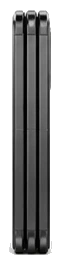 Edge-on view showing three stacked panels